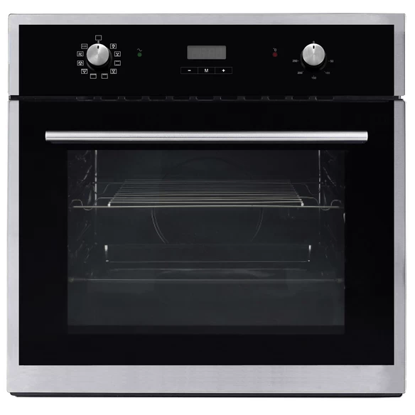 Einbau-Backofen, 56 L, Glas/Edelstahl, Schwarz