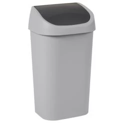 Curver Abfalleimer 50 L, Hellgrau/anthrazit