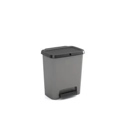 Curver Abfalleimer 11 L, Grau/schwarz