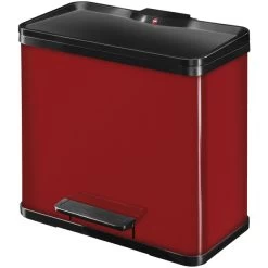 HAILO Abfalleimer »Öko Duo Plus L«, Rot, Mit Softclose, 26 L