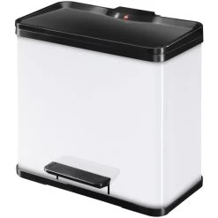 HAILO Abfalleimer »Öko Duo Plus 30«, Weiß, Mit Softclose, 26 L