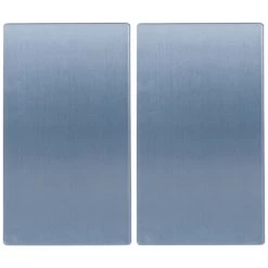 Herdabdeck-/Schneideplatte, Glas, Silberfarben