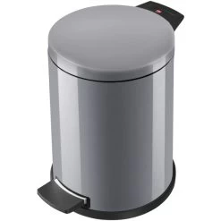 HAILO Abfalleimer »Solid M«, Silberfarben, 12 L