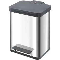 HAILO Abfalleimer »Öko Uno Plus M«, Silberfarben, Mit Softclose, 17 L