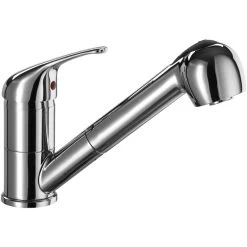 Spültischarmatur, Messing, Glänzend, ⅜"