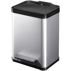 HAILO Tret-Abfalleimer »Öko Duo Plus«, Silberfarben, 18 L