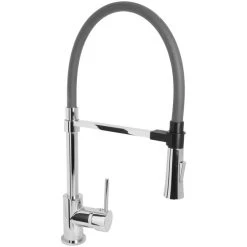 Spültischarmatur »PANO«, Messing/Druckguss, Glänzend, ⅜", Inkl. Ablaufgarnitur