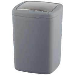 Wenko Schwingdeckeleimer, 8,5 L, Grau