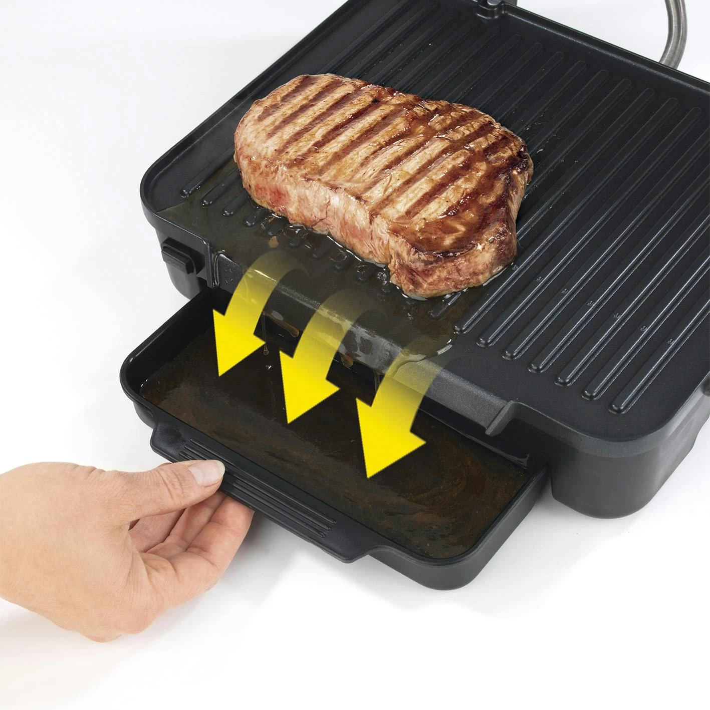 N8WERK Digital-Kontakt-Grill Midnight Edition - 2000W - Touch-Display Mit 6 Grill-Programmen - Image 3