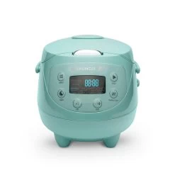 Reishunger Digitaler Mini Reiskocher Und Dampfgarer, Mint - Timer - Kleiner Multikocher, 8 Programme, 7-Phasen-Kochtechnologie, 1-3 Personen