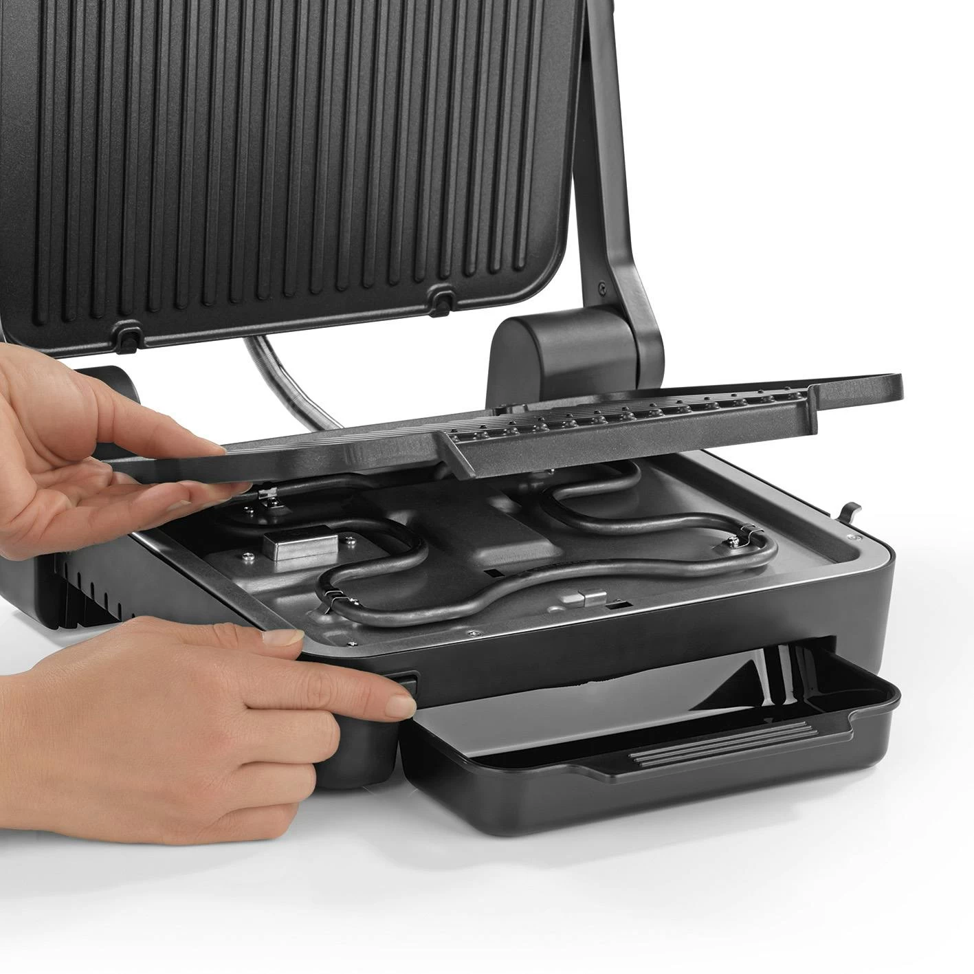 N8WERK Digital-Kontakt-Grill Midnight Edition - 2000W - Touch-Display Mit 6 Grill-Programmen - Image 4